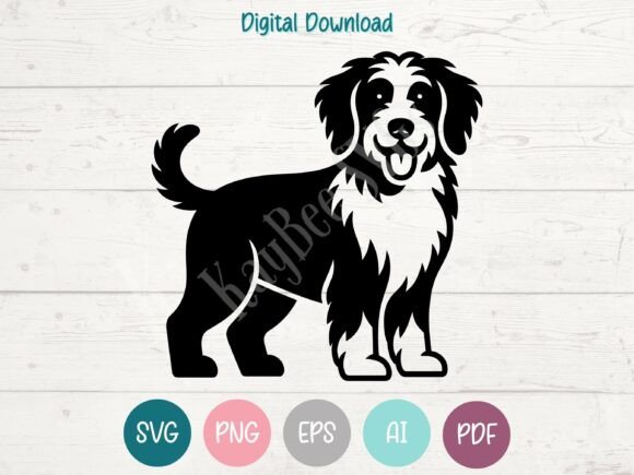 Bernedoodle Dog SVG PNG EPS AI PDF