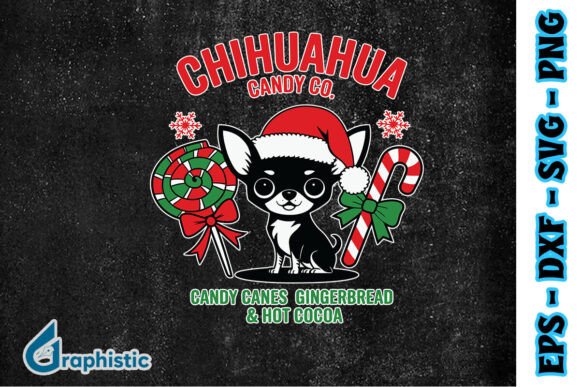 Chihuahua Dog Candy Christmas SVG