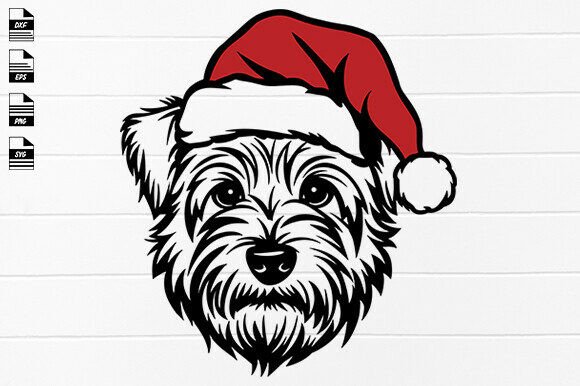 Christmas Dog Svg, Dogs with Santa Hats