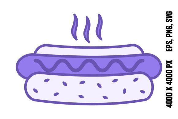 Colored Hot Dog Icon