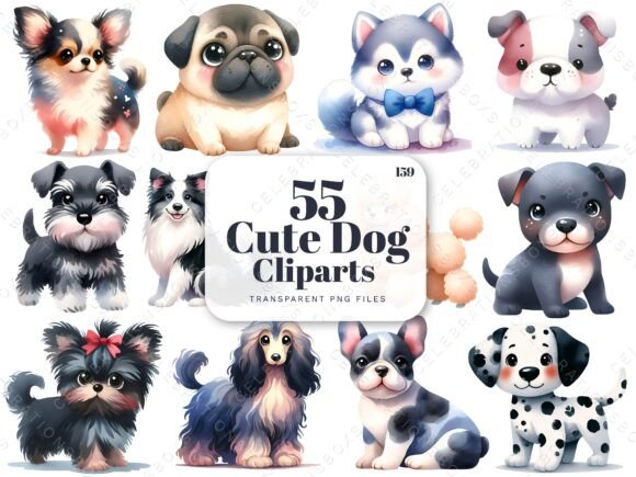 Cute Dogs & Dog Breeds Clipart: Design Review