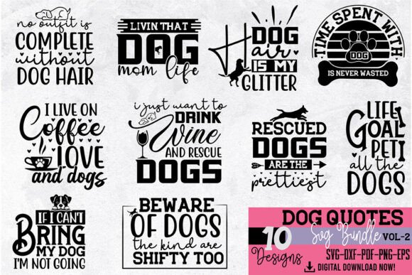 Dog Quotes SVG Bundle Vol-2 Review