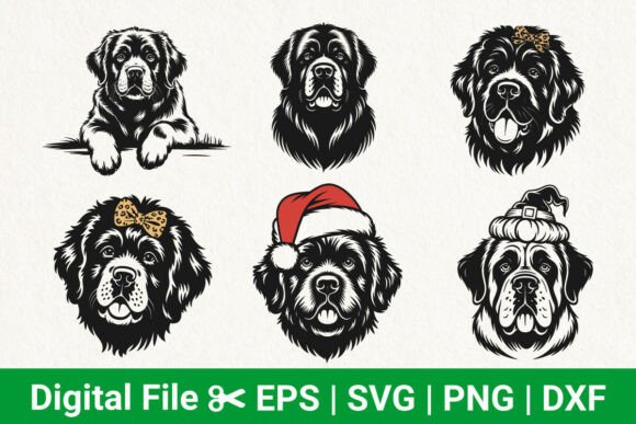 Fluffy Dog SVG, Santa Hat Pet Vector Svg