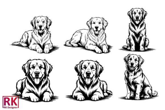 Golden Retriever Dog SVG Bundle