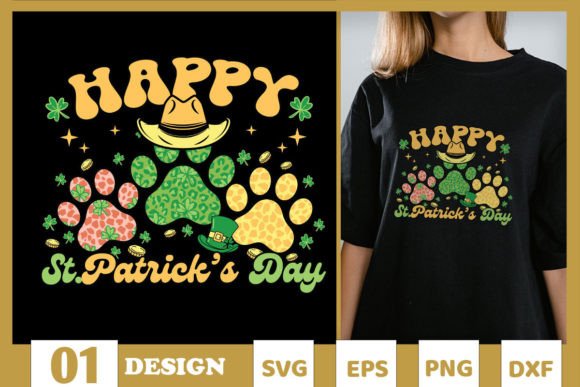 Happy St.Patrick's Day Dog Paw SVG – A Design Review