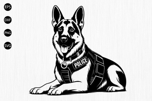 Police Dog Svg, Dog Lover Svg