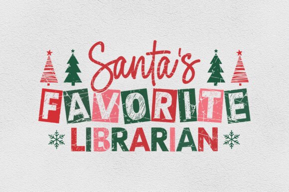 Santa's Favorite SVG Christmas Librarian
