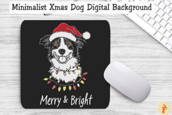 Xmas Australian Shepherd Dog Background